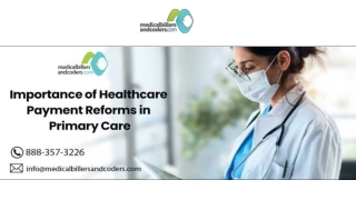 Importance of healthcare payment reforms in Primary care