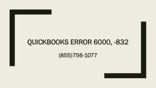 QuickBooks Error 6000, -832