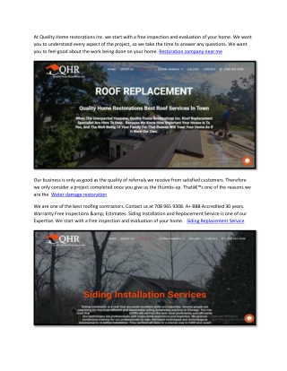 Water damage restoration