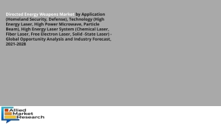 Directed Energy Weapons Market to See Huge Growth & Profitable Business |