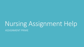 Nursing Assignment Help - Assignment Prime