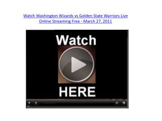 Watch Washington Wizards vs Golden State Warriors Live Onlin