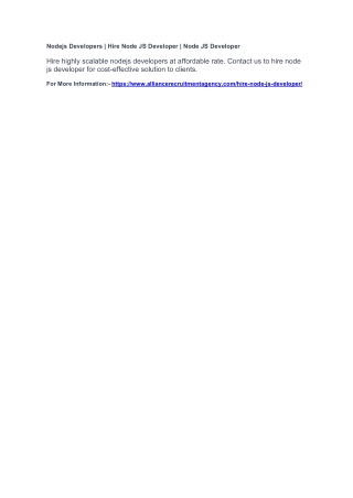 Nodejs Developers | Hire Node JS Developer | Node JS Developer