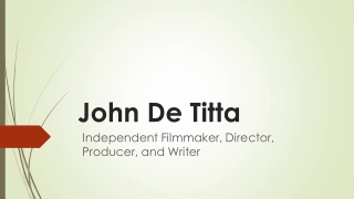 John De Titta - A Highly Collaborative Professional