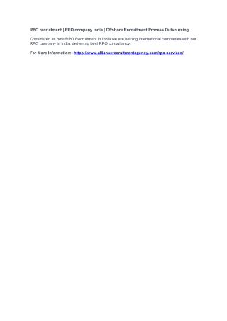 RPO recruitment | RPO company india | Offshore Recruitment Process Outsourcing