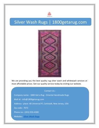 Silver Wash Rugs | 1800getarug.com