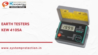 Earth Testers | KEW 4105A | 4105A-H | Kyoritsu Products Dealer in Vadodara | Ind