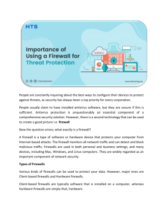 Importance of Using Firewall for Threat Protection