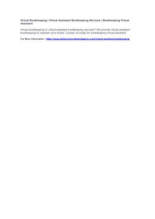 Virtual Bookkeeping | Virtual Assistant Bookkeeping Services