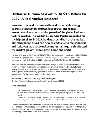 Hydraulic Turbine Market