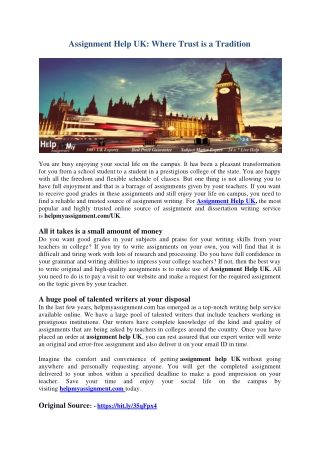 Assignment Help UK