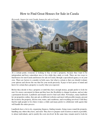How to Find Great Houses for Sale in Casula