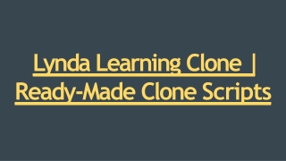 Best Lynda Clone Scripts - DOD IT Solutions