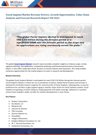 Facial Implant Market