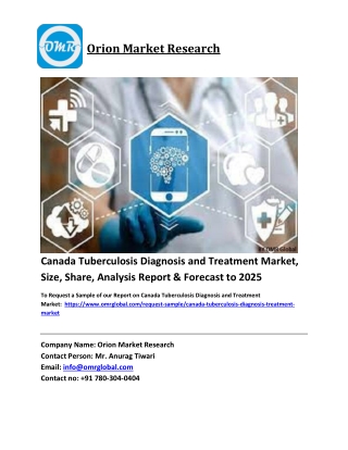 Canada Tuberculosis Diagnosis and Treatment Market Trends, Size, Competitive Ana