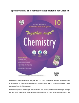 Together with ICSE Chemistry Study Material for Class 10