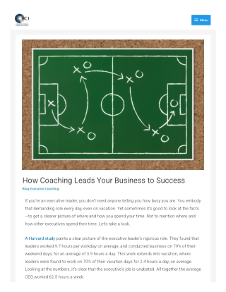 How Coaching Leads Your Business to Success