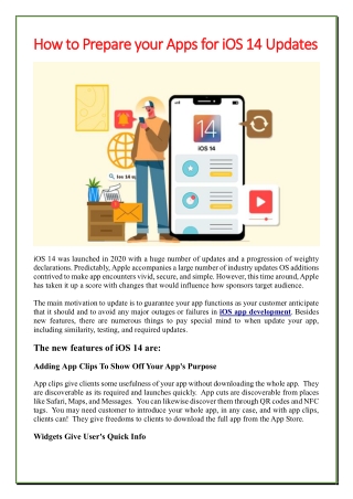 How to Prepare your Apps for iOS 14 Updates