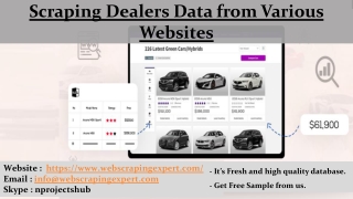 Scraping Dealers Data from Various Websites