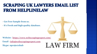 Scraping UK Lawyers Email List from Helplinelaw
