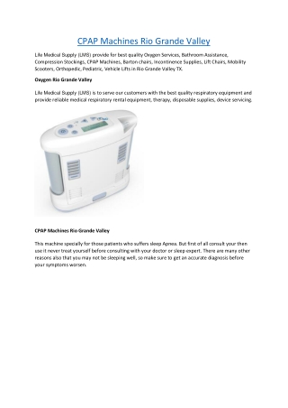 CPAP Machines Rio Grande Valley