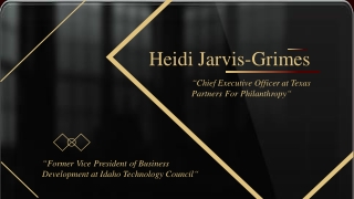 Heidi Jarvis-Grimes - A Highly Collaborative Professional