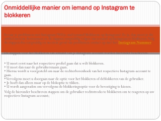 Instagram Bellen wil online hulp kom hier