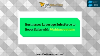 Businesses Leverage Salesforce to Boost Sales with Wahinnovations