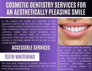 Cosmetic Dentistry Services for an Aesthetically Pleasing Smile