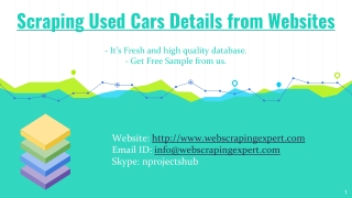 Scraping Used Cars Details from Websites