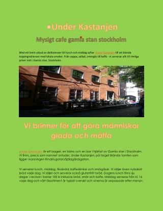 Mysigt cafe gamla stan stockholm