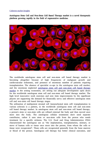 Autologous Stem Cell and Non-Stem Cell 17j