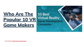 Who Are The Popular 10 VR Game Makers