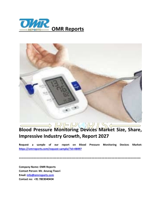 Blood Pressure Monitoring Devices Market Trends and Overview 2021-2027