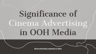 Significance of Cinema Advertising in OOH Media