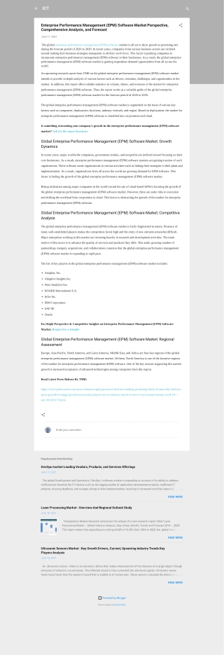 Enterprise Performance Management (EPM) Software Market Insights