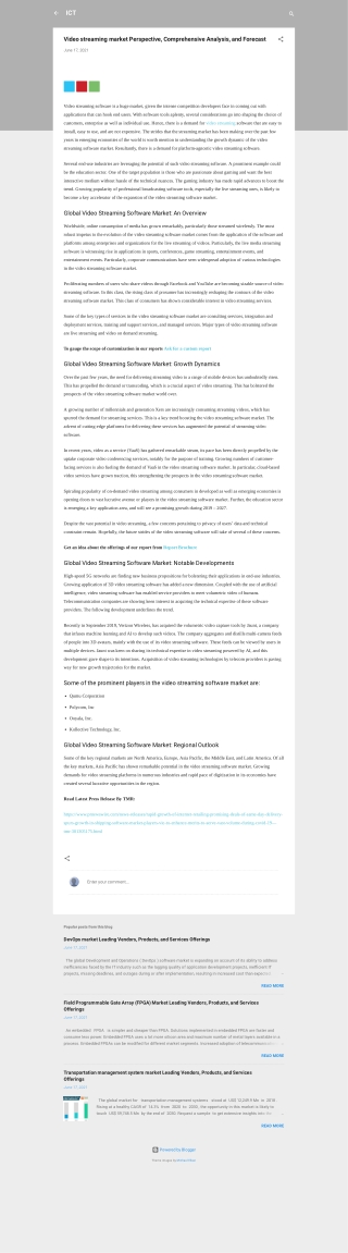 Video Streaming Software Market Demand and Insights by 2027