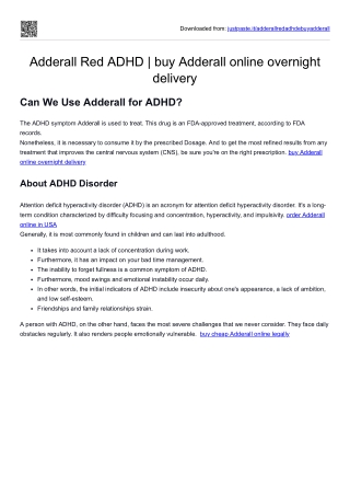 Adderall Red ADHD  buy Adderall online overnight delivery