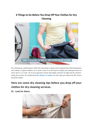 6 Things to Do Before You Drop Off Your Clothes for Dry Cleaning - Prime Laundry