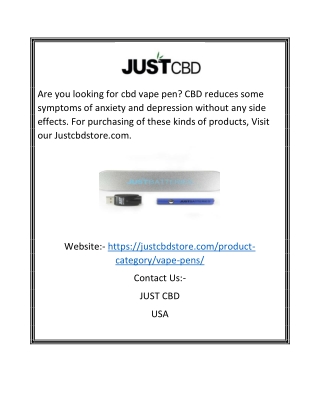 Cbd Vape Pen  Justcbdstore.com