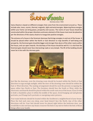 Vastu Consultant In Chennai  Subhavaastu.com