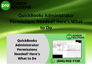 Quick Guide to resolve QuickBooks Administrator Permissions Needed error