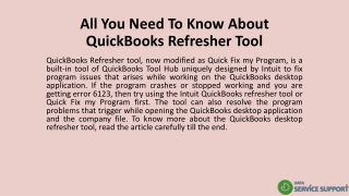 All You Need To Know About QuickBooks Refresher Tool