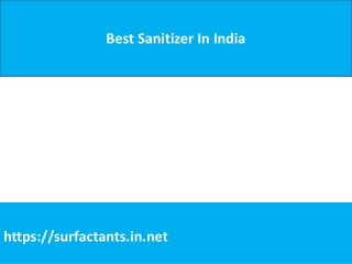 sanitizer Manufacturer In India