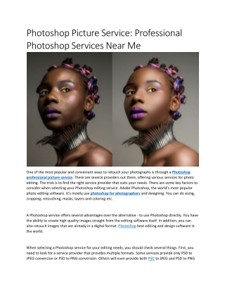 Photoshop Picture Service Professional Photoshop Services Near Me