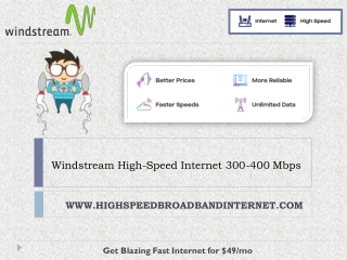 Windstream Communications High Speed Internet 300 400 Mbps - High Speed Broadband Internet