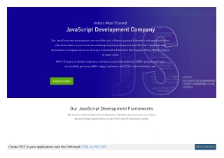India's Most Trusted JavaScript Development Company