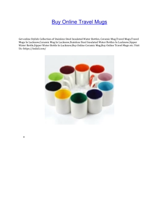 Buy Online Travel Mugs