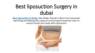 Liposuction surgery in Dubai