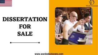 Dissertation For Sale @ Affordable Rates - Words Doctorate